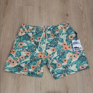 NWT Free Planet XL Floral Print Men swim trunks